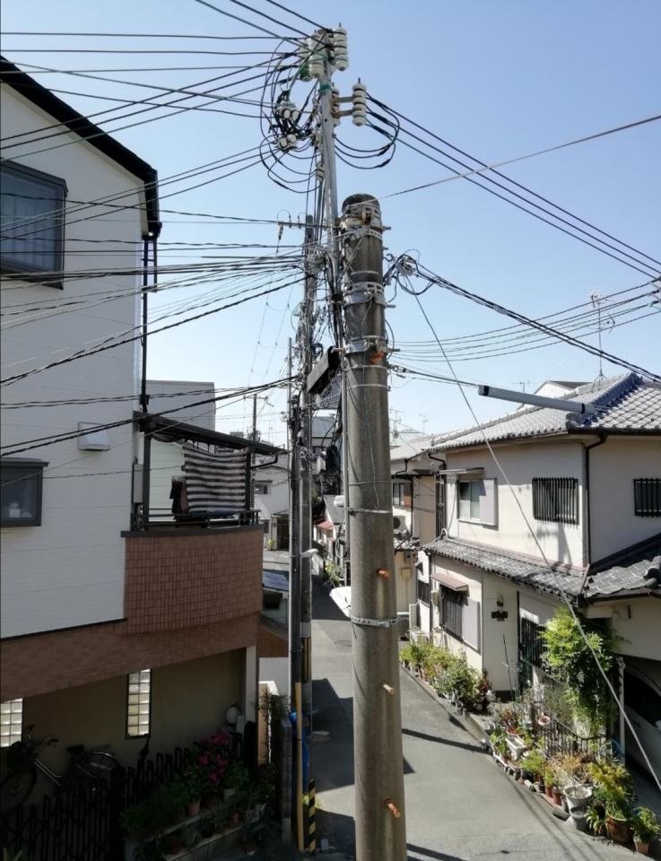 泉町２丁目貸家２階窓からの眺め